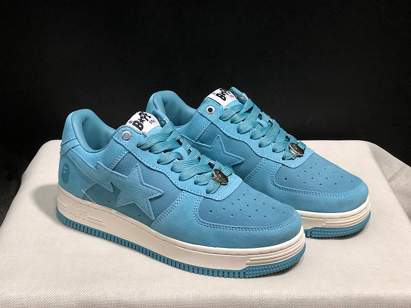 BAPE STA Low-Top Sneakers | Blue & Cream