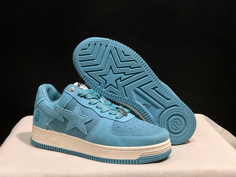 BAPE STA Low-Top Sneakers | Blue & Cream