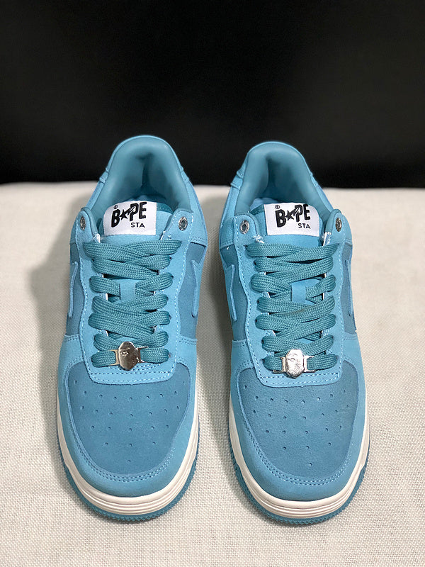BAPE STA Low-Top Sneakers | Blue & Cream