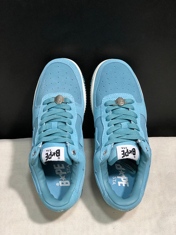 BAPE STA Low-Top Sneakers | Blue & Cream