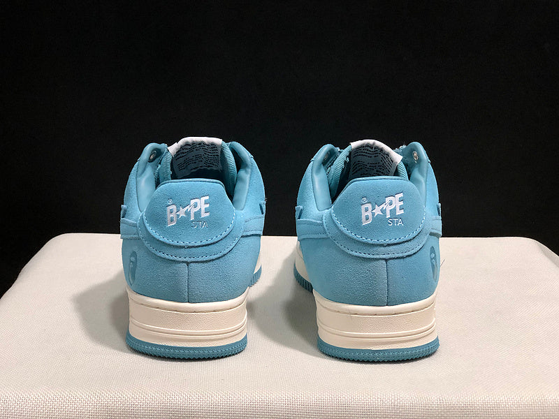 BAPE STA Low-Top Sneakers | Blue & Cream