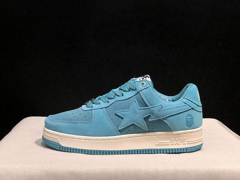 BAPE STA Low-Top Sneakers | Blue & Cream