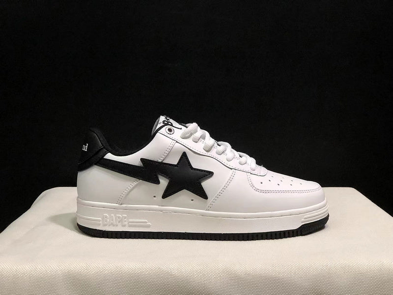 BAPE STA Low-Top Sneakers | White & Black