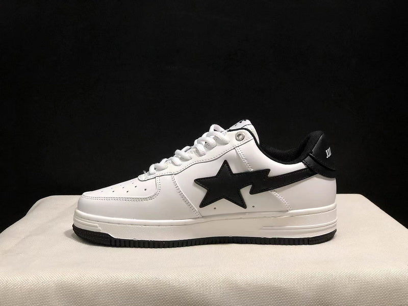 BAPE STA Low-Top Sneakers | White & Black