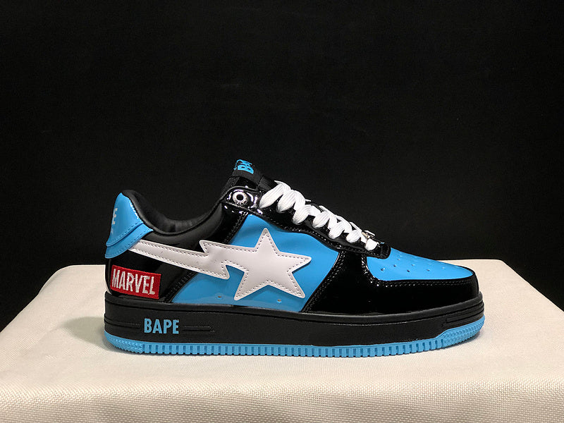 BAPE STA Low-Top Sneakers | Blue & Black