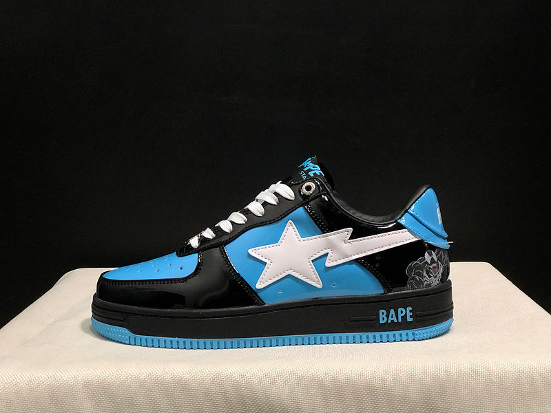 BAPE STA Low-Top Sneakers | Blue & Black