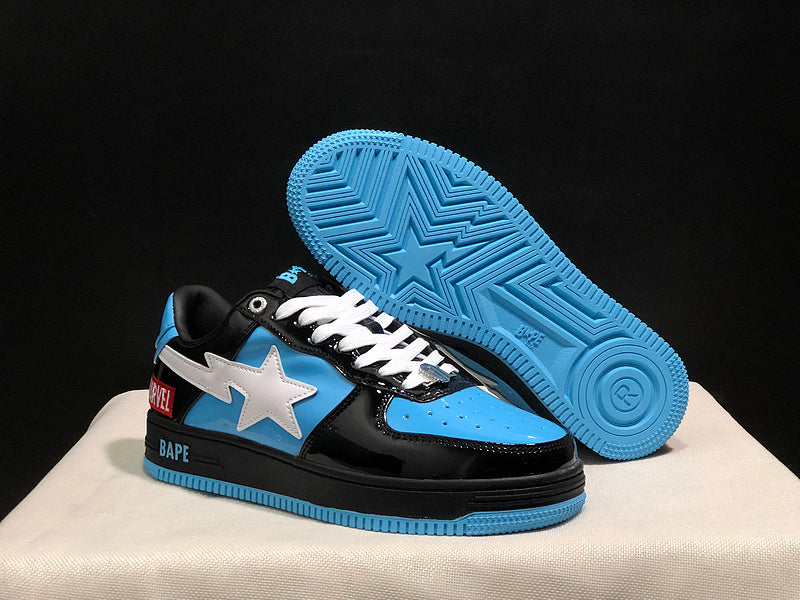 BAPE STA Low-Top Sneakers | Blue & Black
