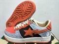BAPE STA Low-Top Sneakers | Coral, Grey & Black