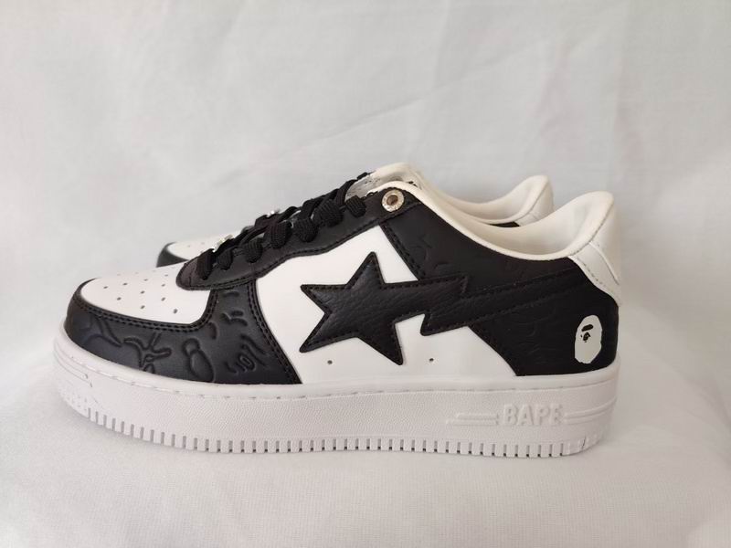 BAPE STA Low-Top Sneakers | Black & White