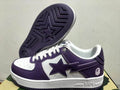 BAPE STA Low-Top Sneakers | Deep Purple & White
