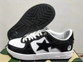 BAPE STA Low-Top Sneakers | Glossy Black & White