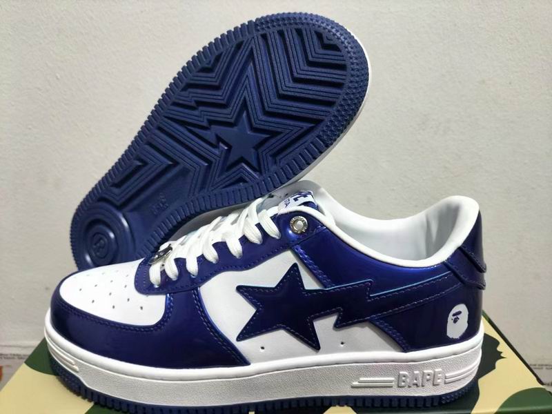 BAPE STA Low-Top Sneakers | Burgundy & White