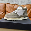 UGG Taupe and Grey Platform Lace-Up Sneakers
