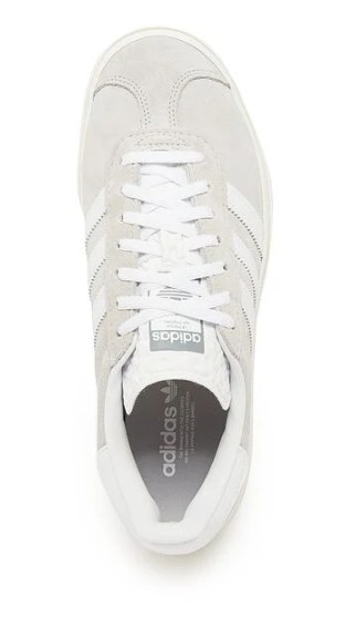adidas Gazelle Bold Grey & White Women's Platform Sneakers