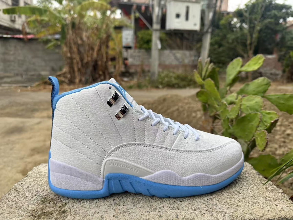 Air Jordan Retro High-Top Sneakers - White & Blue
