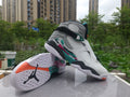 Air Jordan 8 Retro White, Gray & Teal High-Top Sneakers