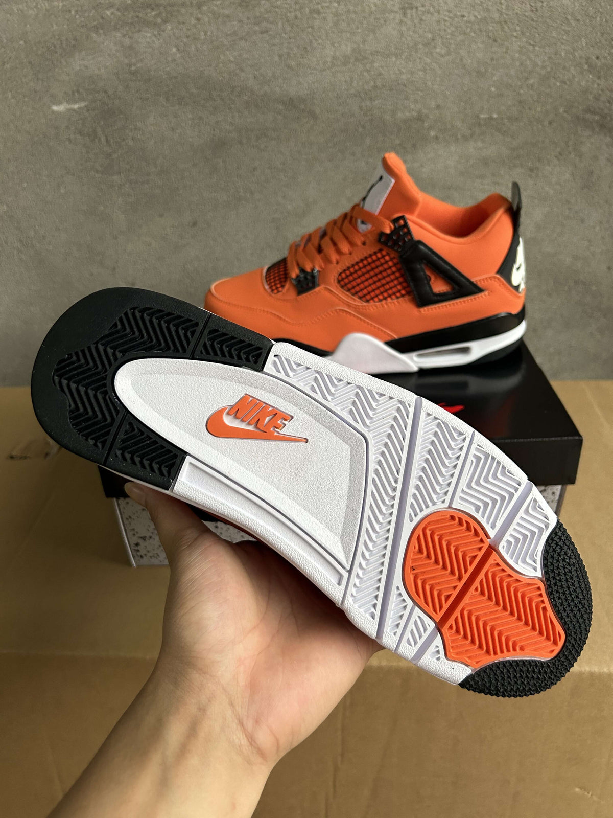 Air Jordan Sneakers - Orange, Black & White