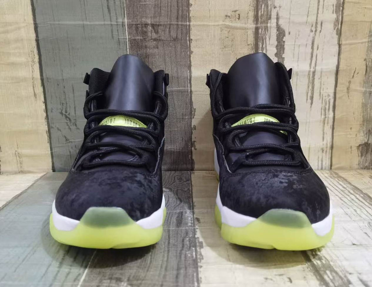 Air Jordan 11 Retro Halloween Black & Volt Glow Sneakers