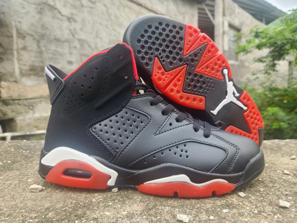 Air Jordan High-Top Sneakers - Black & Red