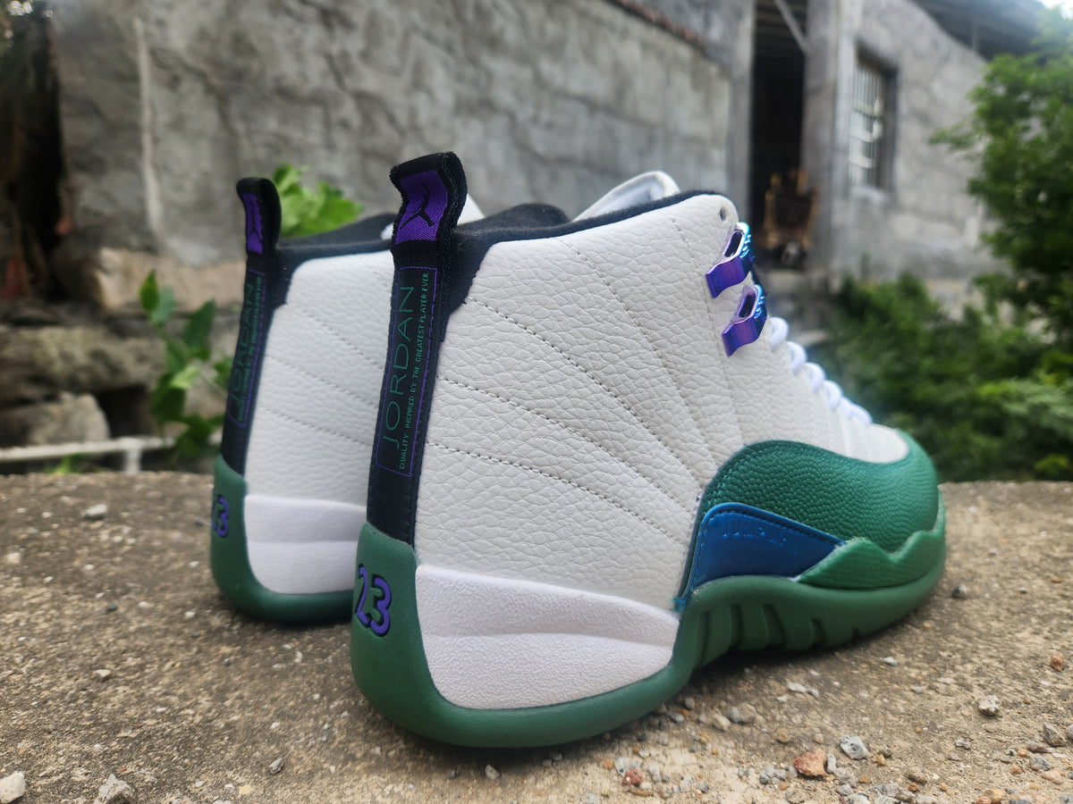Air Jordan Retro High-Top Sneakers - White & Green